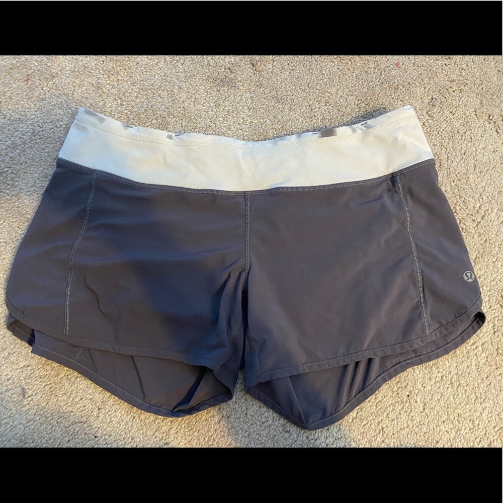 Lululemon Grey Speed up Shorts 2.5 inseam Size 10